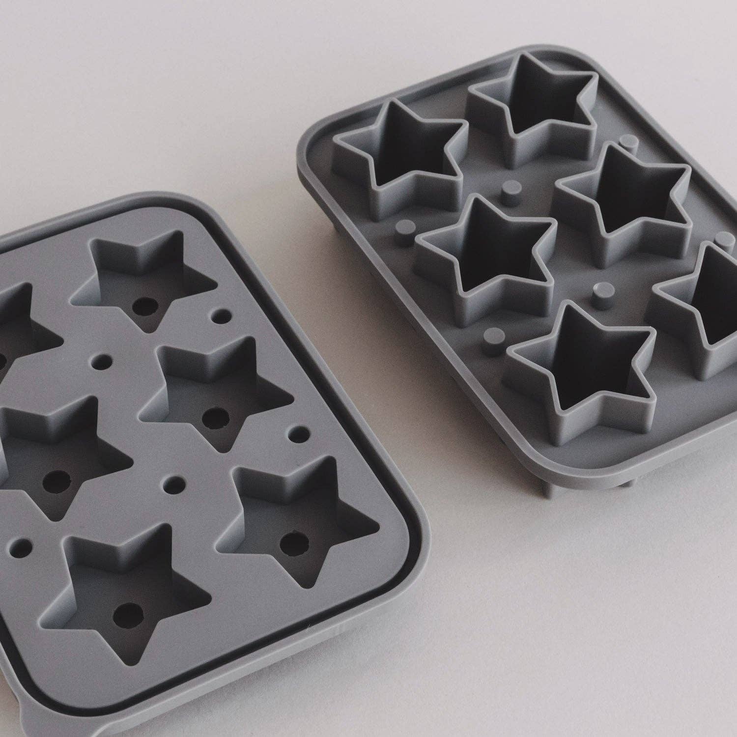 Eulenschnitt - Wholesale Ice Tray/Mold - Ice cube mold stars gray (pack of 6 pcs.)1