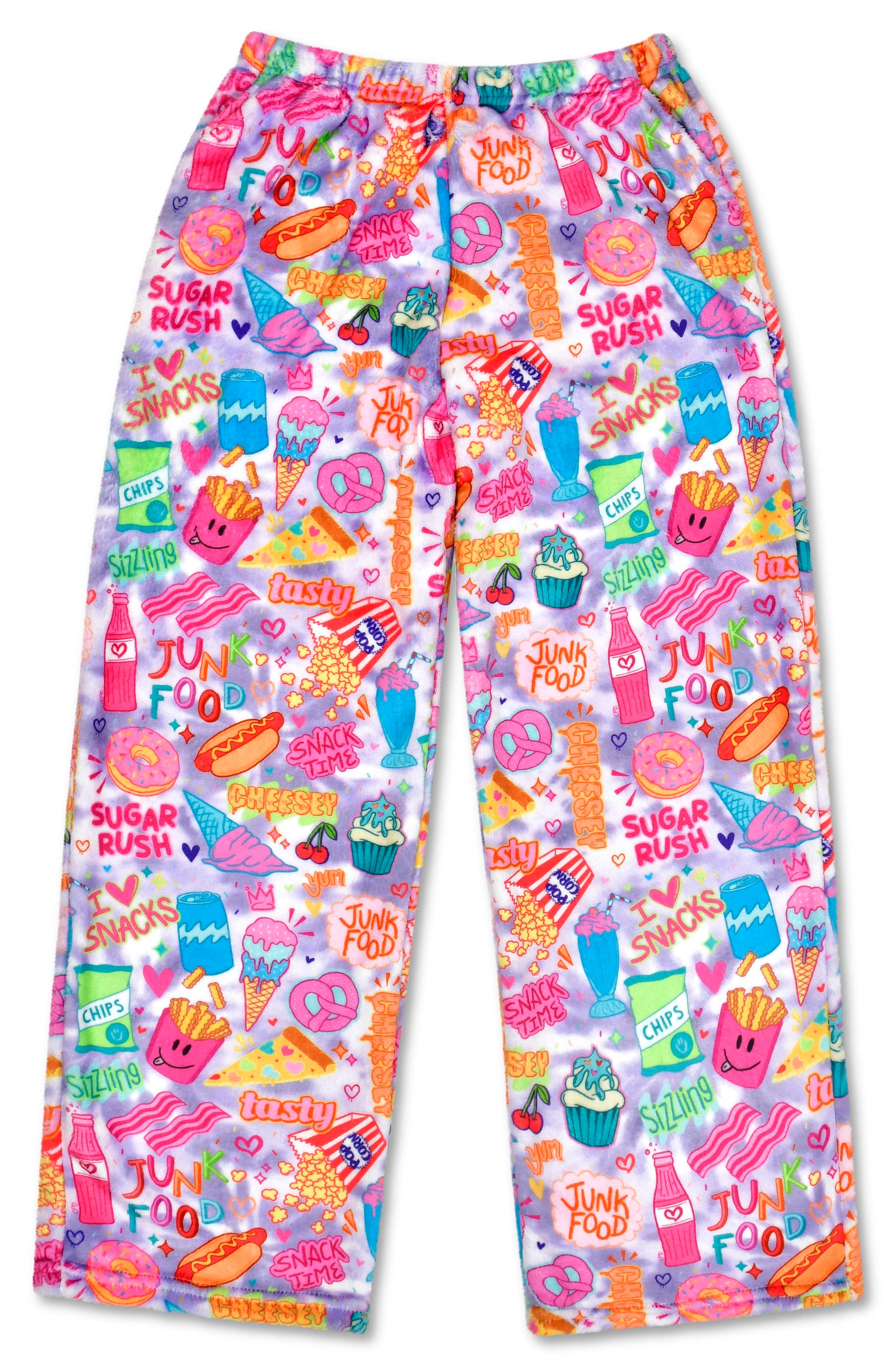 Iscream - Vente Pantalon – enfant - Corey Paige Pantalon en Peluche Nourriture de Malbouffe (Adulte Petit (4-6))0