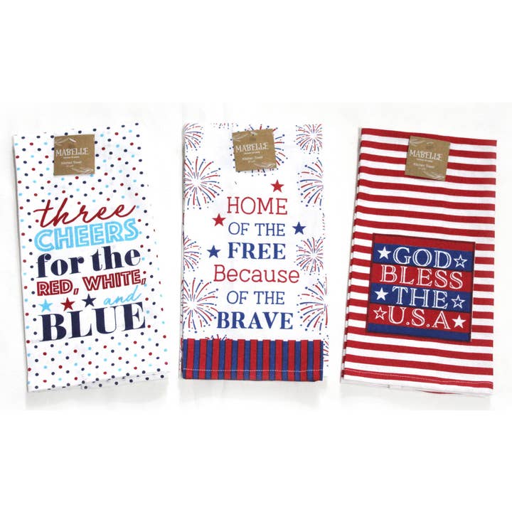 Mabelle Home - Wholesale Tea Towel - Americana Patriotic Kitchen Towels