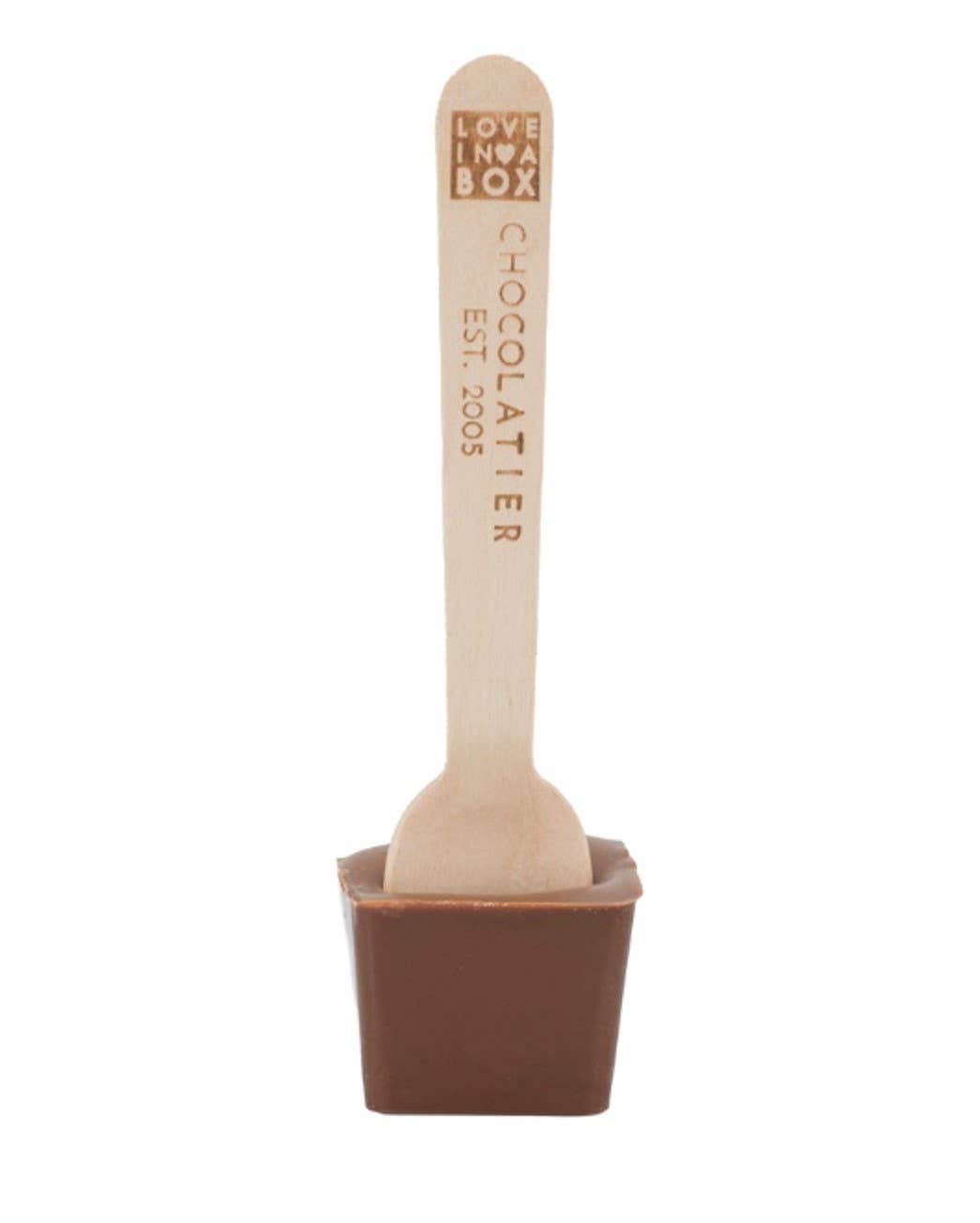 Love in a Box Chocolatier – wholesale Hot cocoa spoon – Hot Chocolate Spoons - Milk Chocolate - 2 spoons1