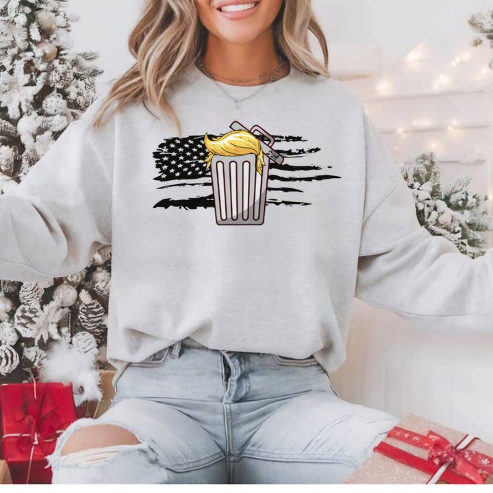 Trump Haar Müll Shirt Asche Sweatshirt für den Großhandel von The Jasper Boutique