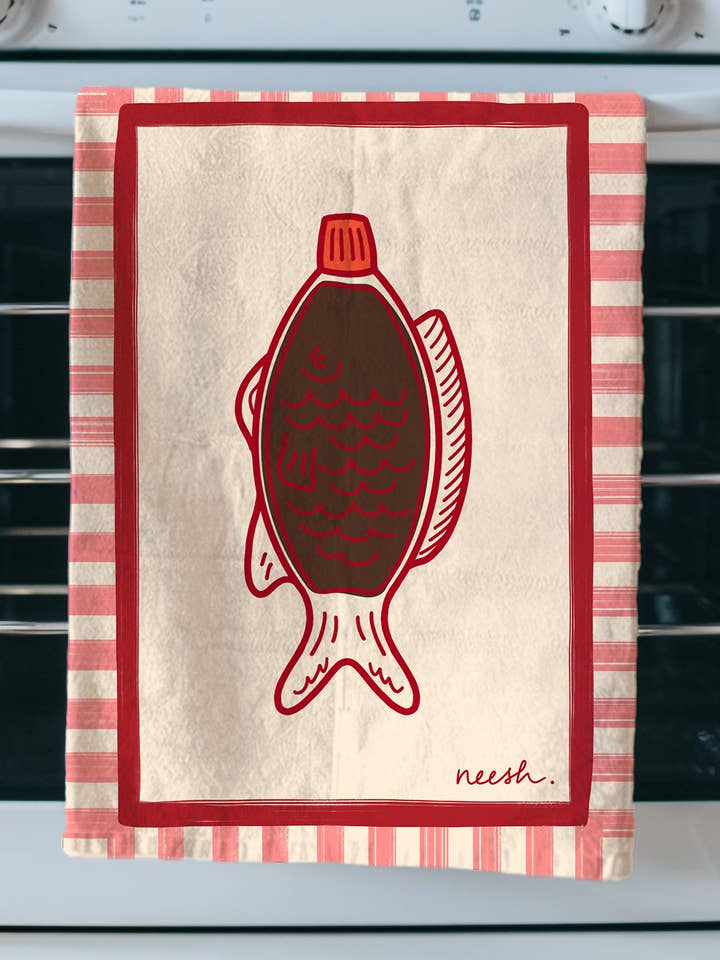 Soy Sauce Tea Towel | Kitchen Decor | Asian Condiments for wholesale by Neesh Home