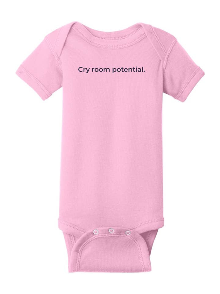 Cry Room Potential Onesie for wholesale by Sock Religious