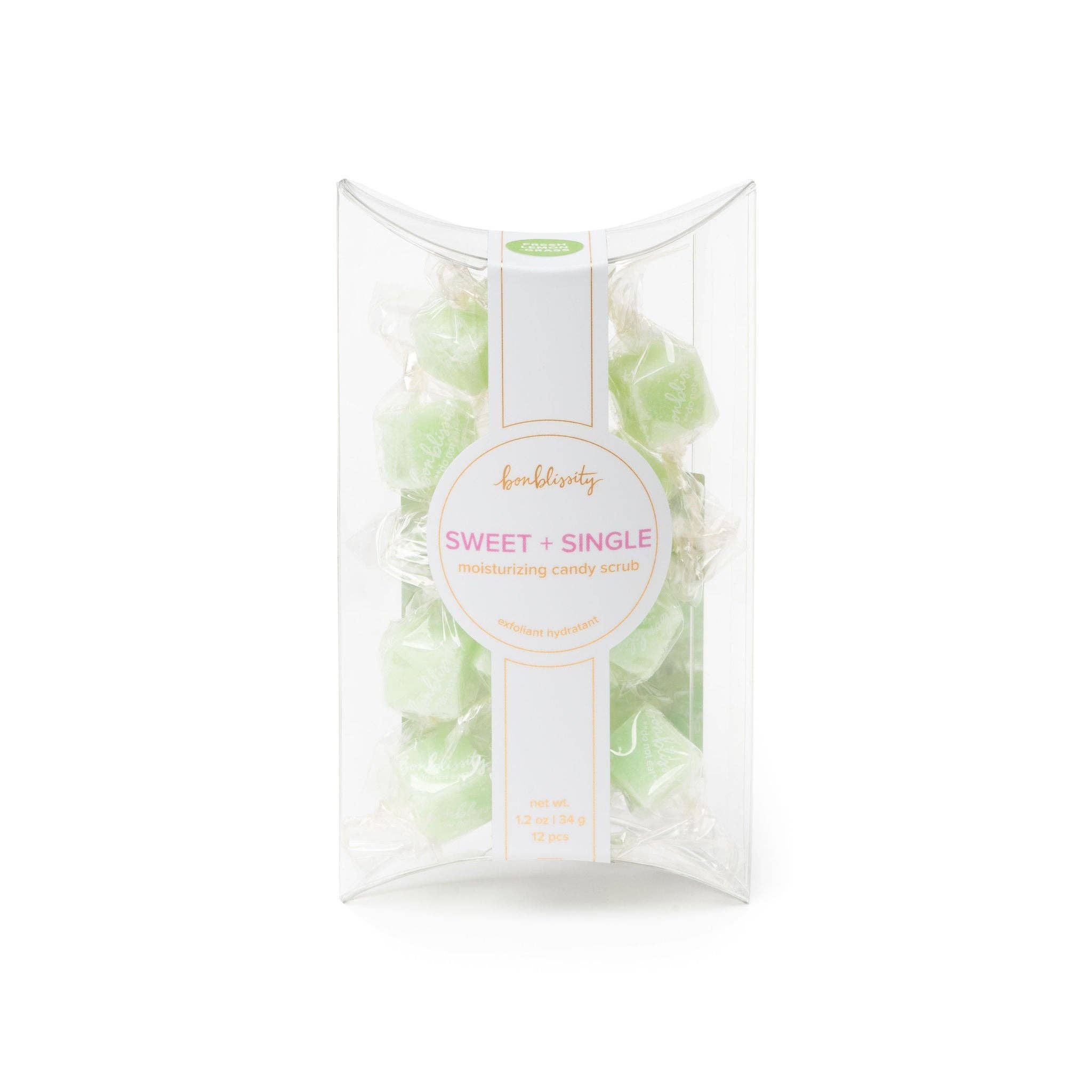 Bonblissity - Vente Gommage/exfoliant pour le corps - Coffret de Mini-Me Gommage au Sucre en Cube - Citronnelle Fraîche (PDSF 12 $)2