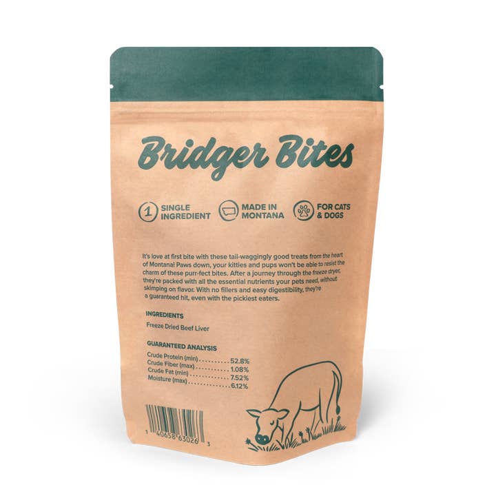 Bridger Bites, LLC - Wholesale Pet Treats - Dog - Freeze-Dried Beef Liver1