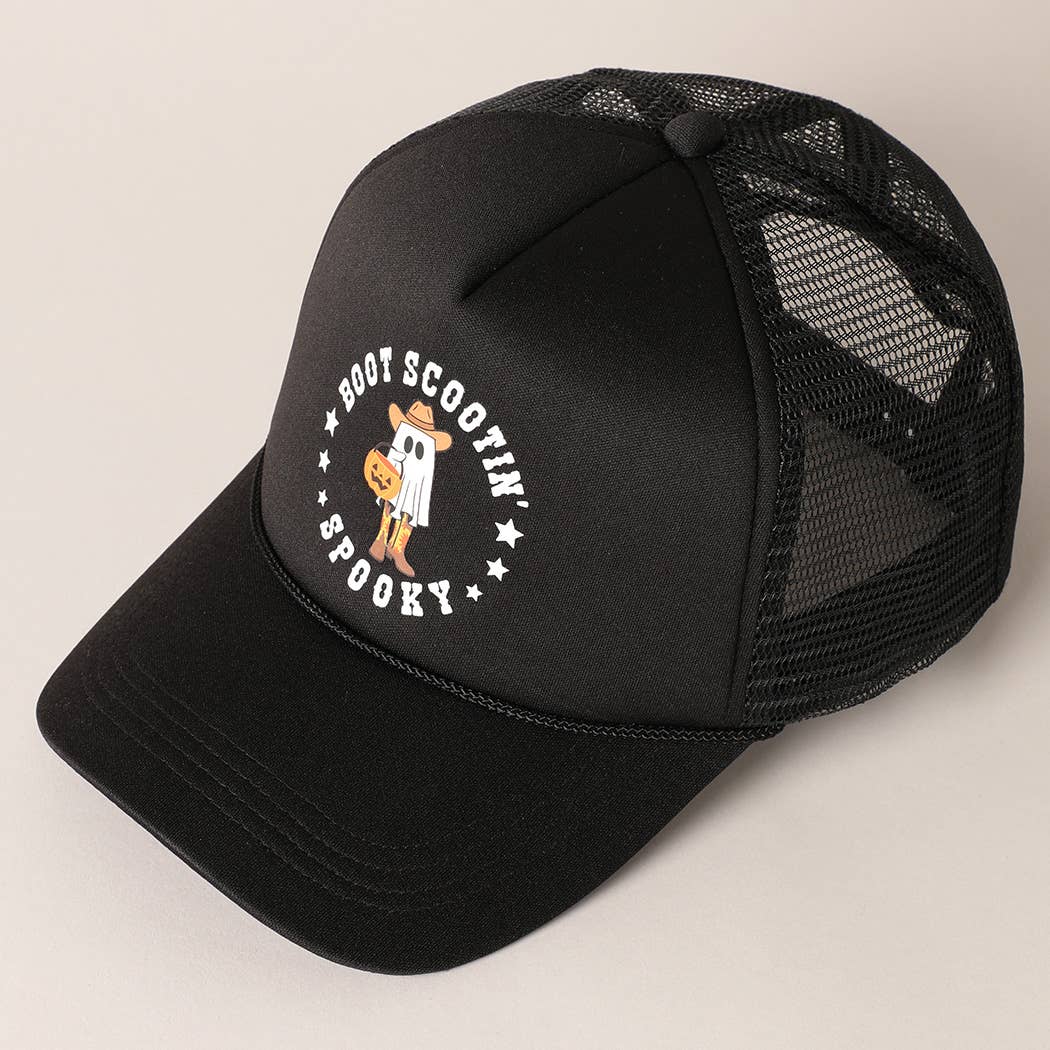 Fashion City - Wholesale Trucker Hat - Unisex - Boot Scootin' Spooky Print Halloween Trucker Hat6