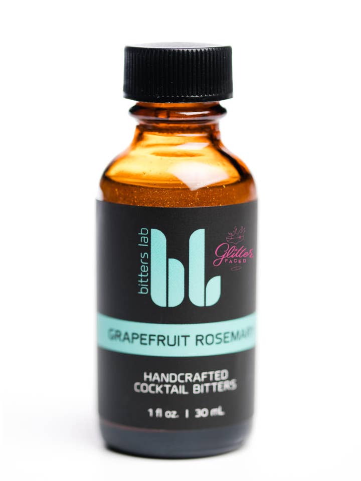 Grapefruit Rosemary Glitter Bitters - Glitter Faced X Bitters Lab for wholesale by Glitter Faced