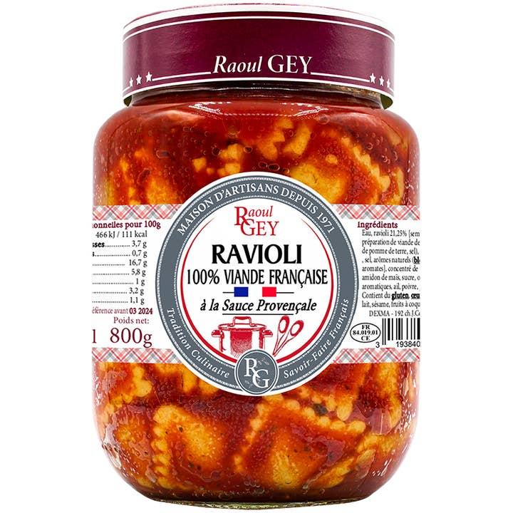 Maison RGEY - Wholesale Pasta Sauce - Provencal Ravioli 85cl - Raoul Gey - 5241