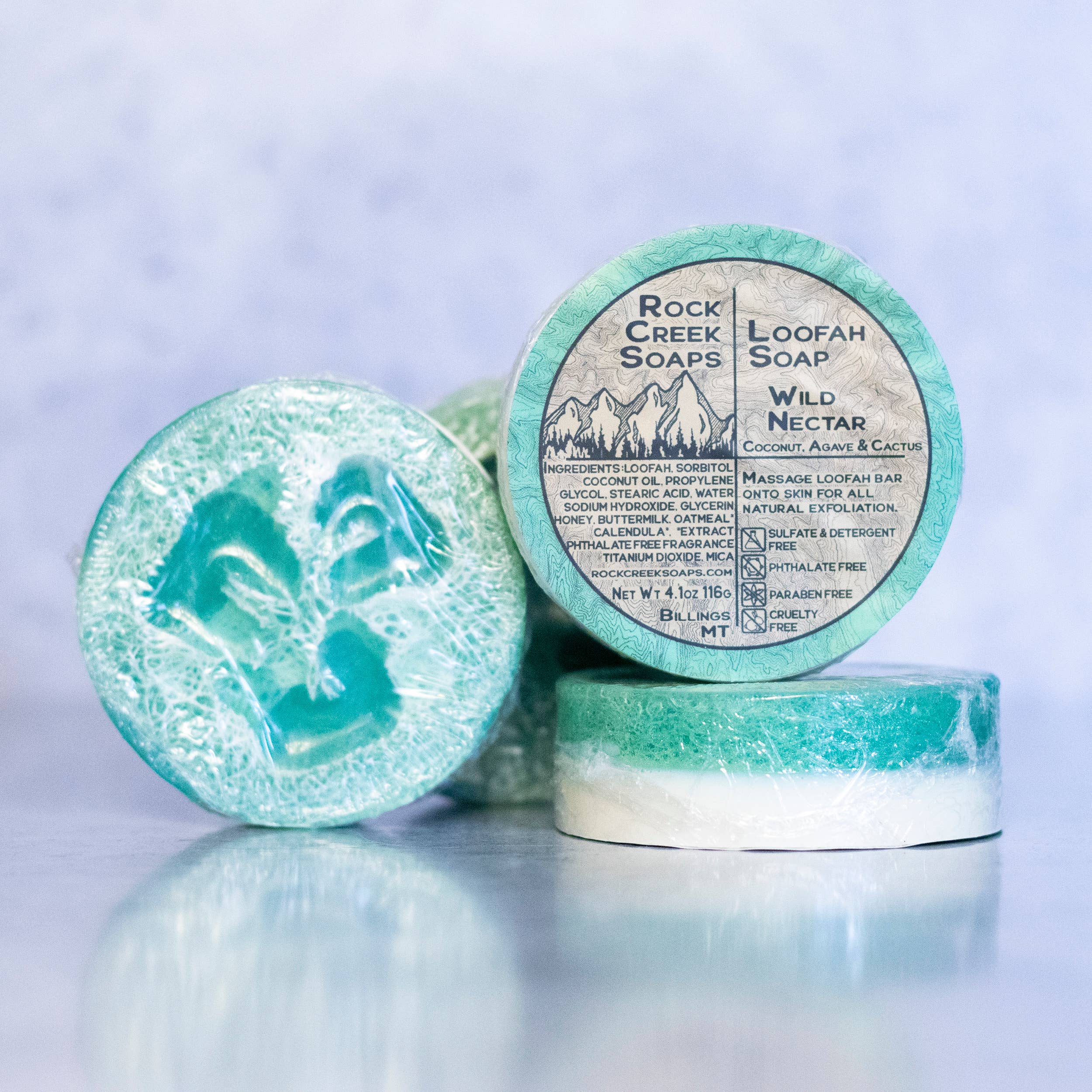 Rock Creek Soaps - Wholesale Loofah - Wild Nectar Loofah Soap | Coconut, Vanilla & Citrus6
