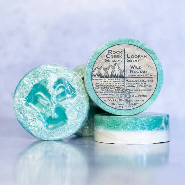 Rock Creek Soaps - Wholesale Loofah - Wild Nectar Loofah Soap | Coconut, Vanilla & Citrus6