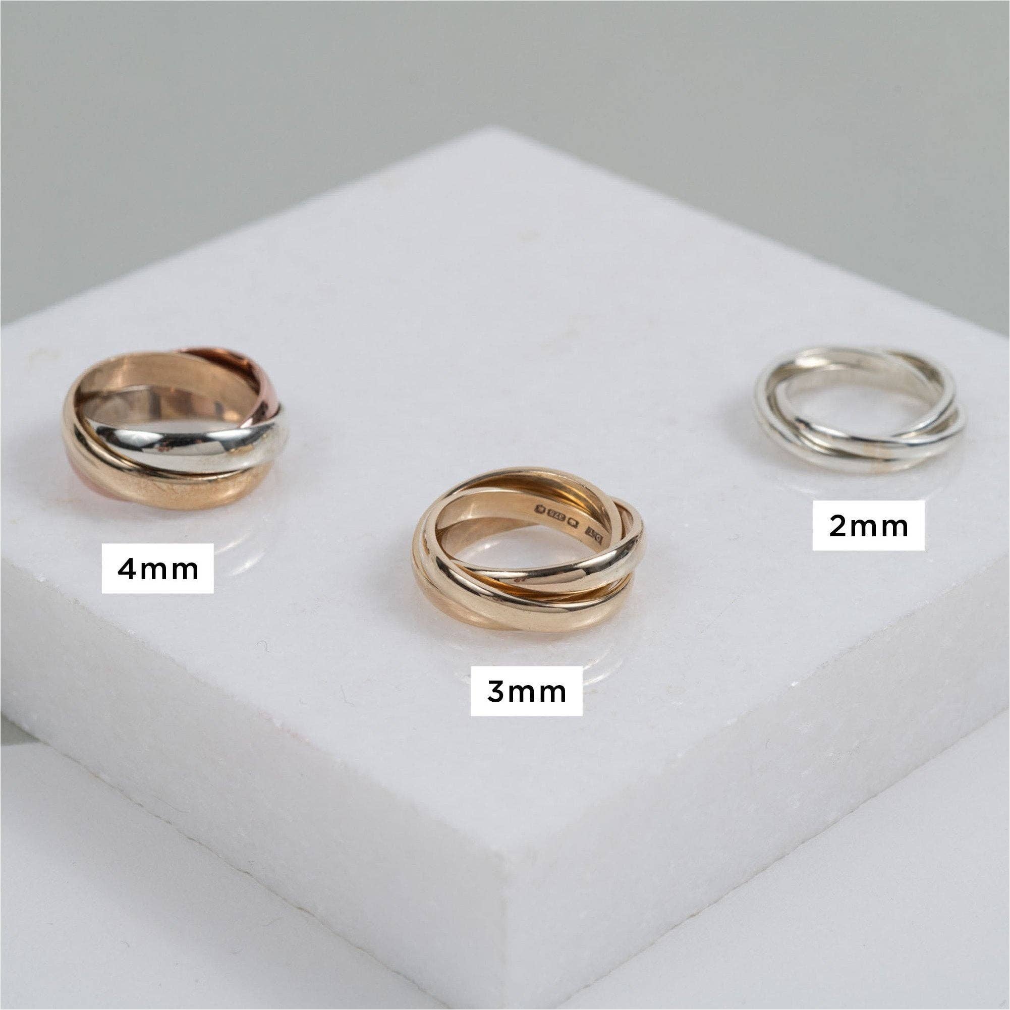 Auree Jewellery – wholesale Band/stacked ring – Walton Rose Gold Russian Wedding Ring 3mm4