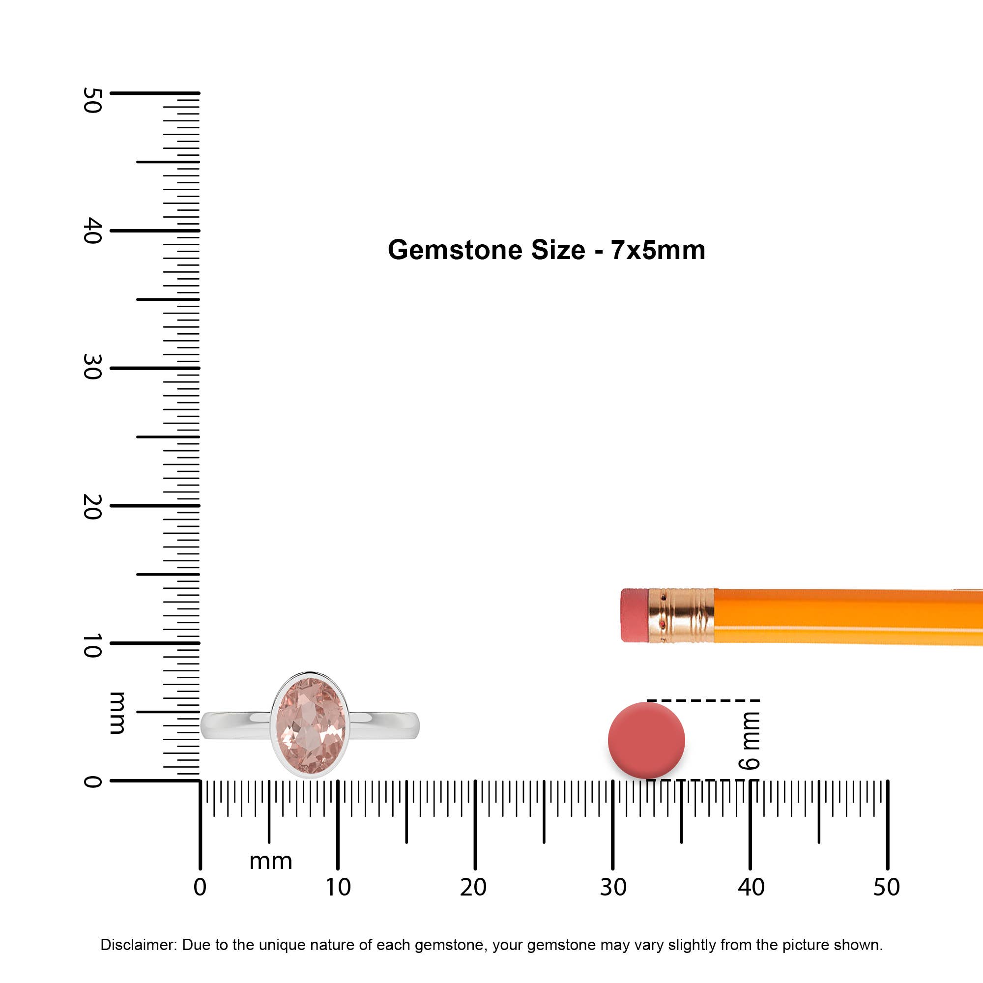 Nature Crafts - Vente Solitaire - Bagues en pierre précieuse de morganite naturelle 925 pour femmes4