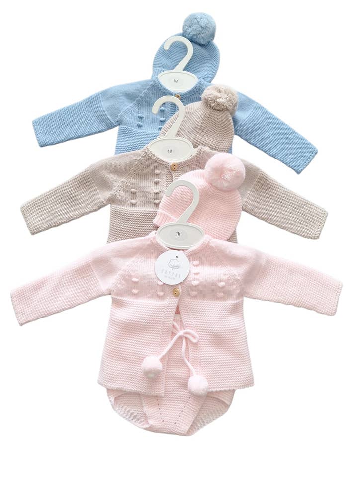 Cotton Socks - Wholesale Lounge Set - Maternity - Ref:350 Knit Set 3 pieces (Autumn / Winter)