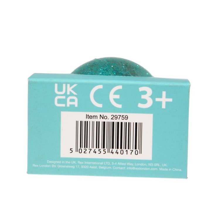 Bobangles - Wholesale Sensory ball – Baby - Rex London Glitter Bouncy Ball - Blue Owl2