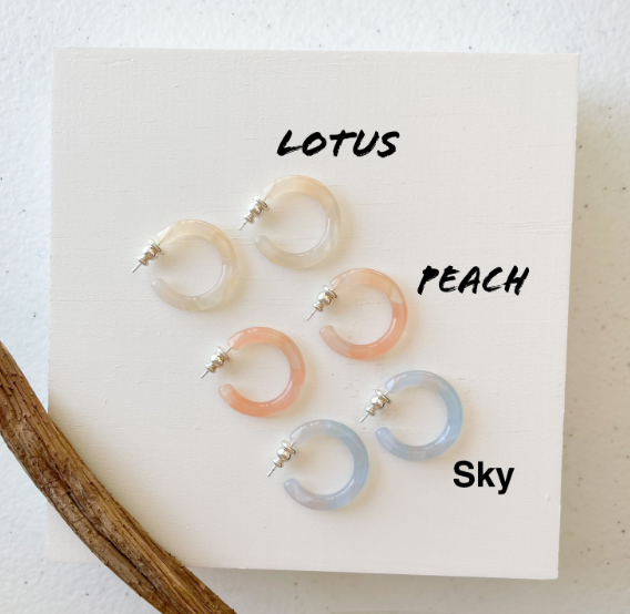 Fenna&Fei - Wholesale Hoop Earrings - Ultra Mini Hoop Collection | Small Italian Acetate Hoops 12