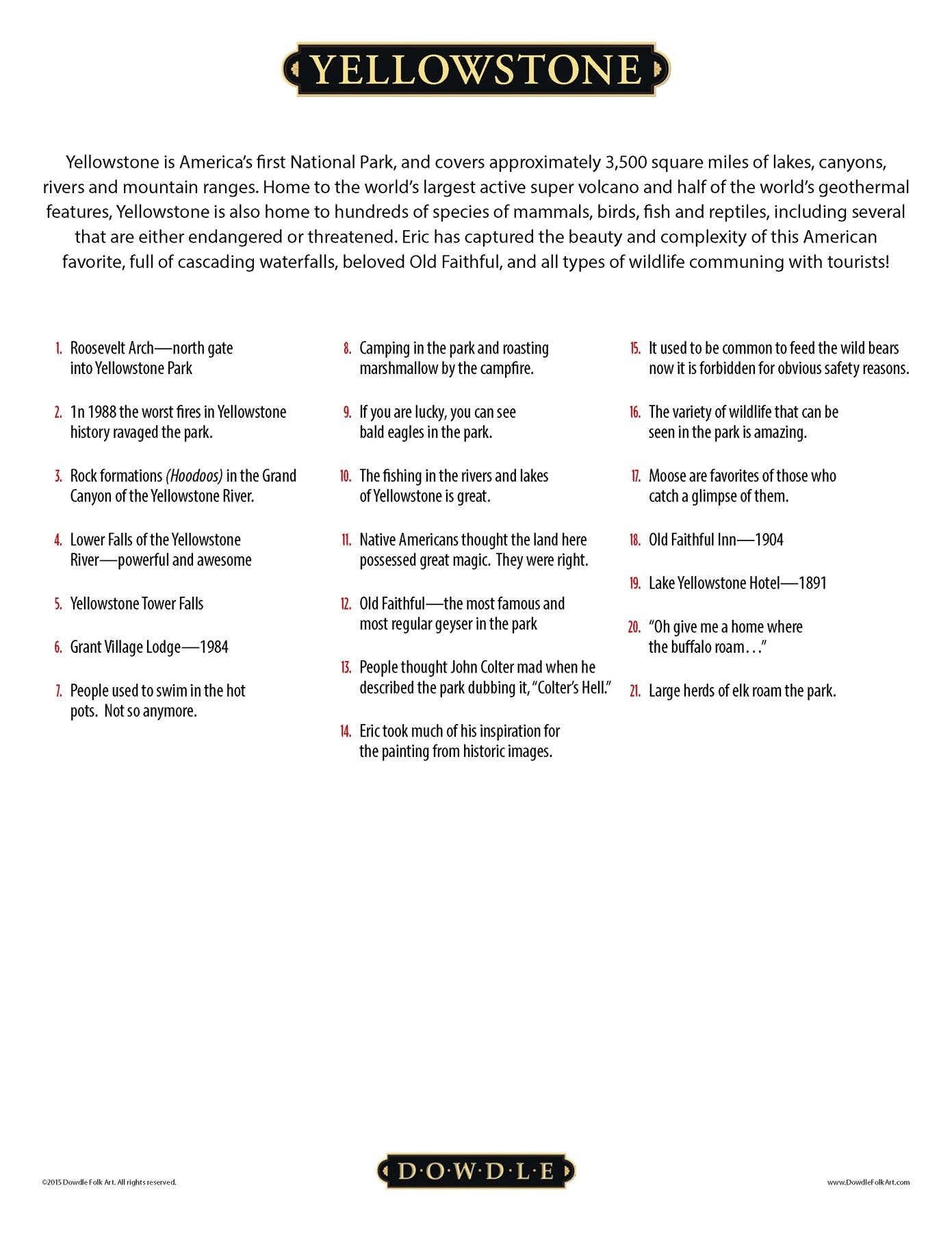 Boardwalk Puzzle Company - Wholesale Puzzle - Adult - Yellowstone National Park - 500 Piece3