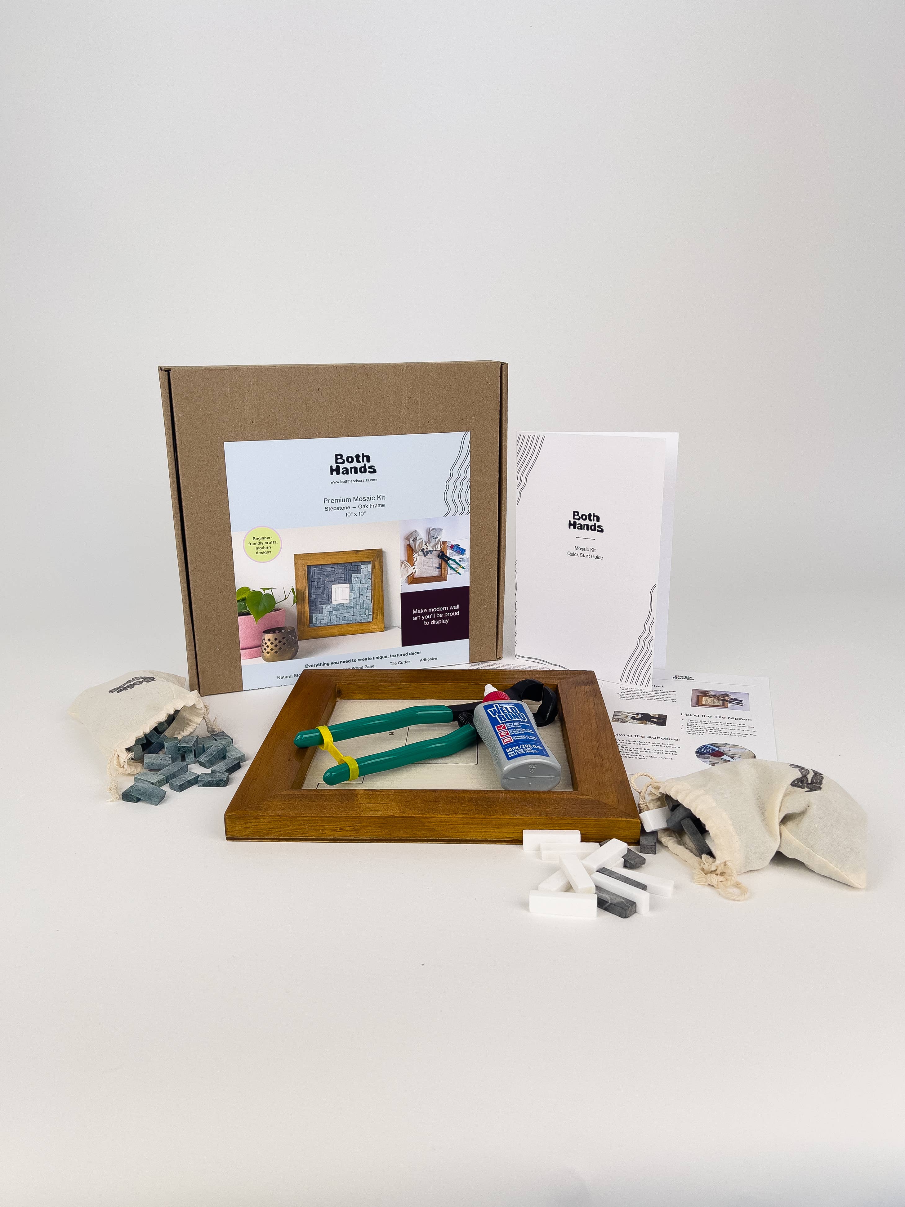 Both Hands Crafts - Wholesale DIY Craft Kit - "Stepstone - Oak" -  Beginner Mosaic Kit - Wall Art1