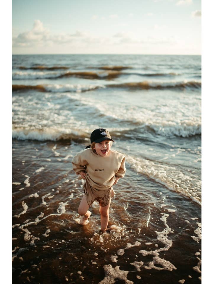 millawkids - Wholesale Sweatshirt - Kids - Soft Chunky Dreamer Sweatshirt in Capuccino Colour2