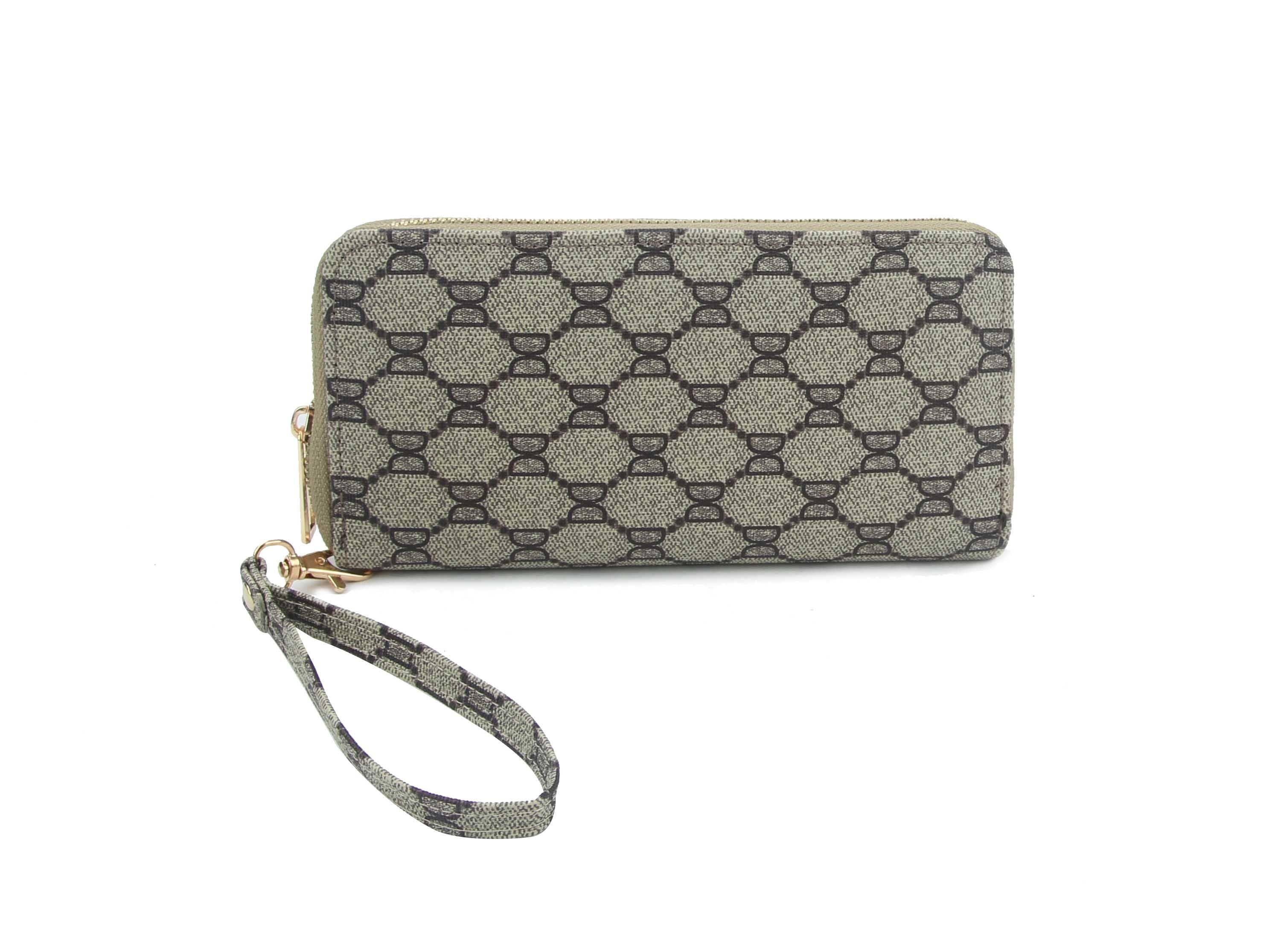 Handbag Factory Corp - Wholesale Wallet - Women's - Monogrammed Diamond Check Zip Around Wallet1