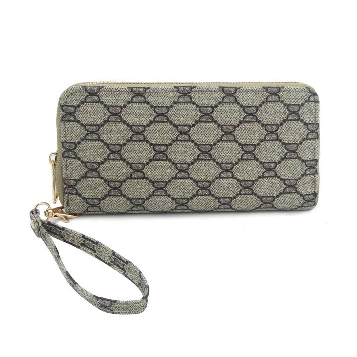 Handbag Factory Corp - Wholesale Wallet - Women's - Monogrammed Diamond Check Zip Around Wallet1