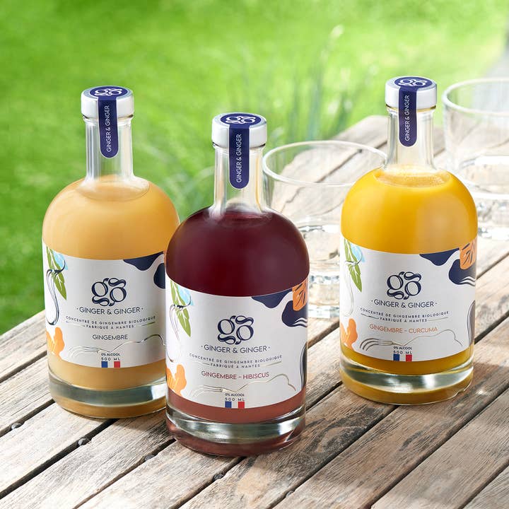 Ginger&Ginger – wholesale Non-alcoholic aperitif/mocktail – Organic concentrated ginger juice 500ML - Alcohol-free