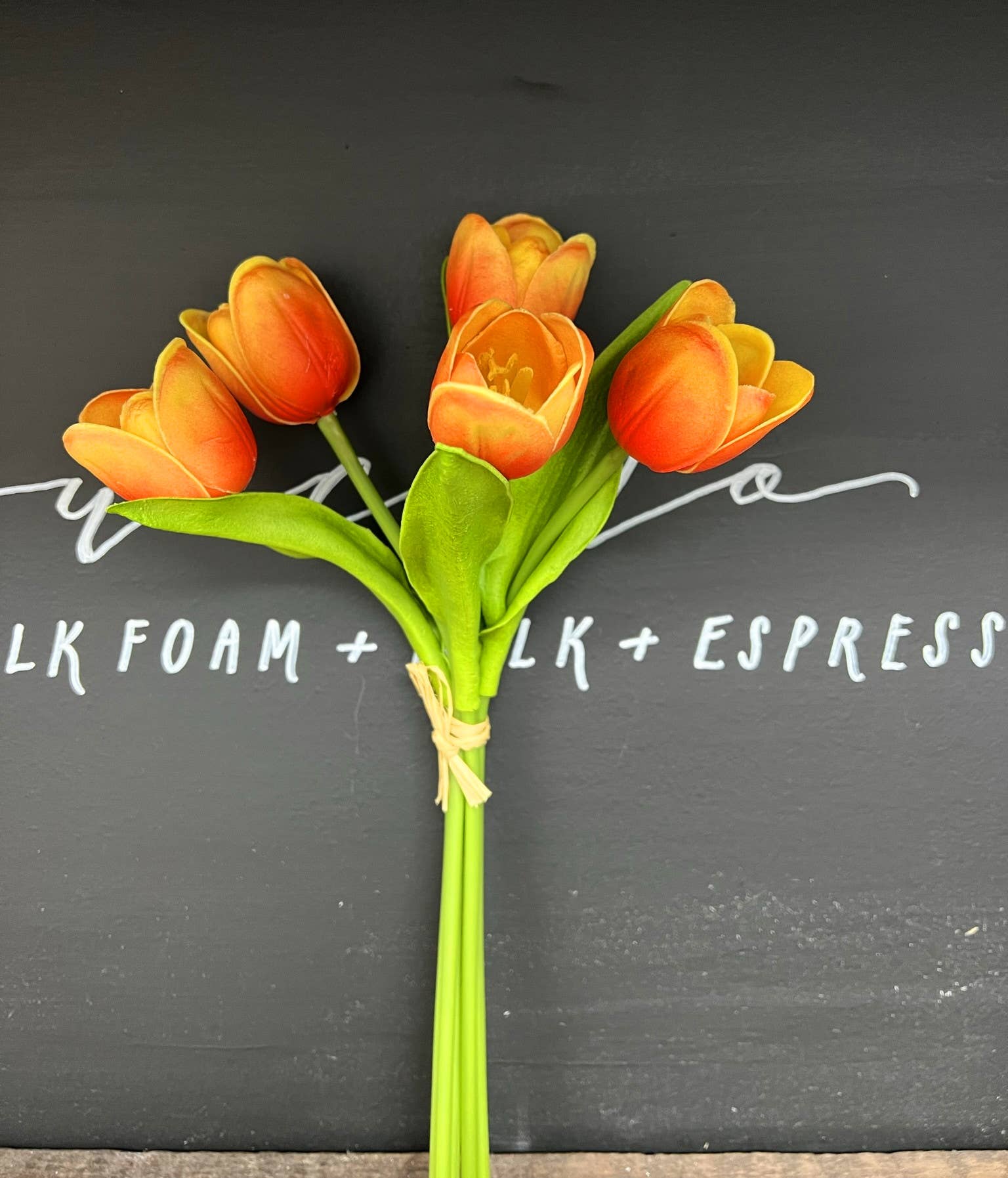 Angel Isabella – wholesale Artificial flowers – Pack of 5-stems Real Touch medium open tulip28