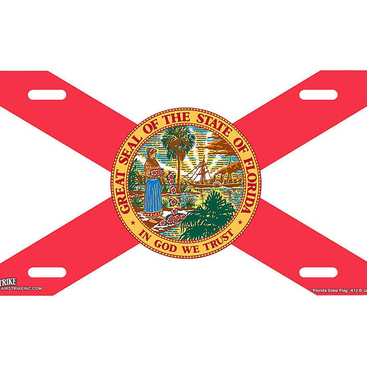 "Florida State Flag" - Decorative License Plate for wholesale by Airstrike