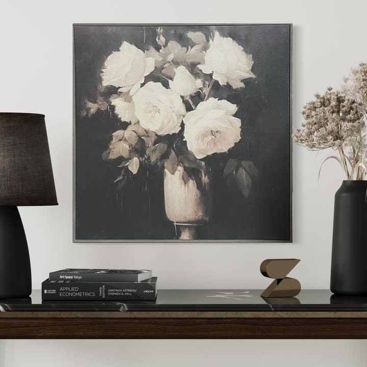 Brayden and Brooks - Wholesale Art Print - 24x24 Hairline Frame - Vintage Roses