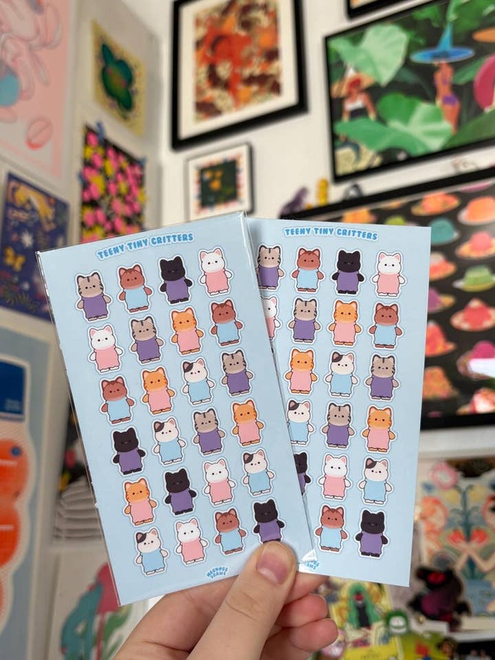 Feuille d'autocollants Calico Critters : Autocollants pour mini-journal pour la vente par megoogs draws