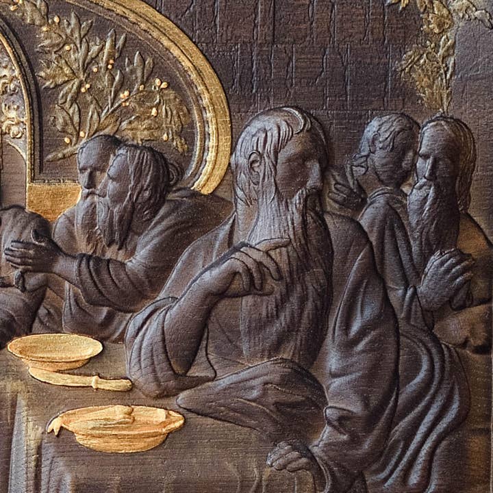 KozakWorkshop – Großhandel 3D-Wandkunst – Das letzte Abendmahl moderne Wand Holz christliche handgefertigte Kunst4