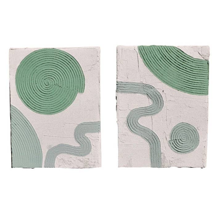 “Conjunto Sage”//19" x 12" (9" x 12" cada; Conjunto de 2) por atacado de Seneca Avenue Arts