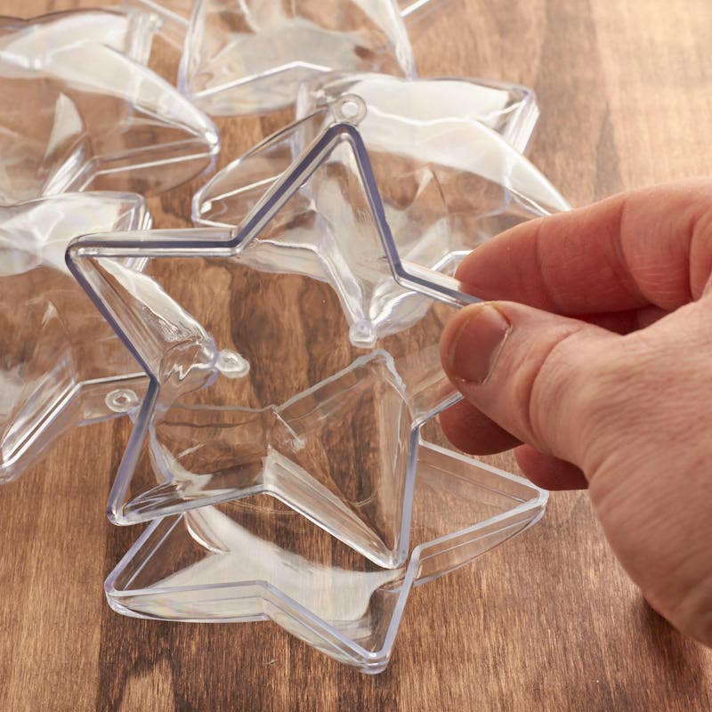 Factory Direct Craft - Vendita all'ingrosso Set di decorazioni  - Ornamento a forma di stella riempibile in acrilico trasparente da 90 mm (3,54 pollici)2