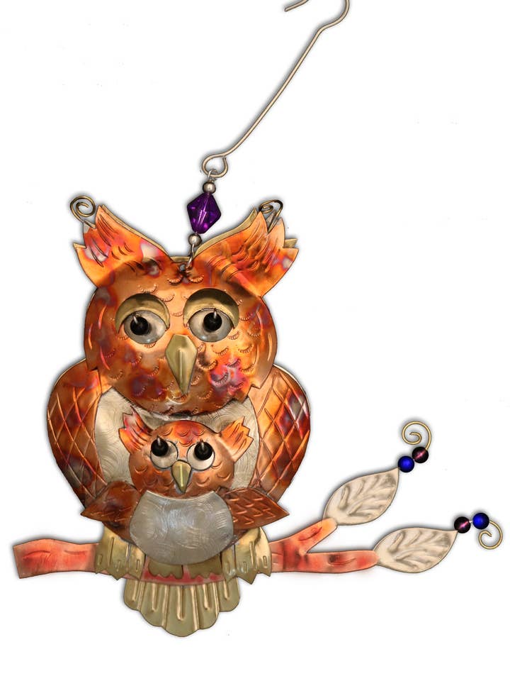Momma & Baby Owl Ornament for wholesale by Pilgrim Imports