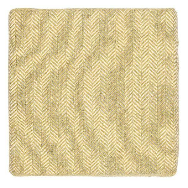 Yellow PET outdoor chair pad. HERRINGBONE for wholesale on Faire
