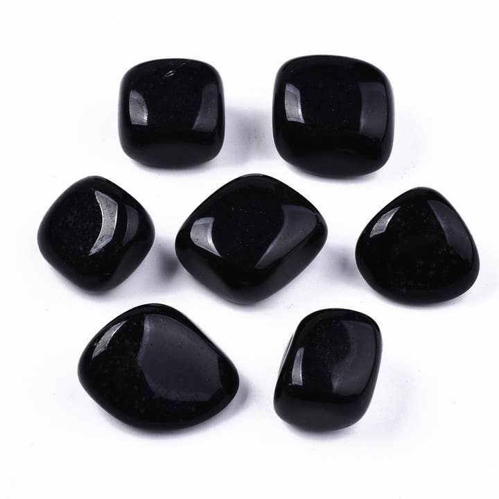 Sattva Rocks | Black Obsidian tumble stone (3pc) for wholesale by Sattva Rocks