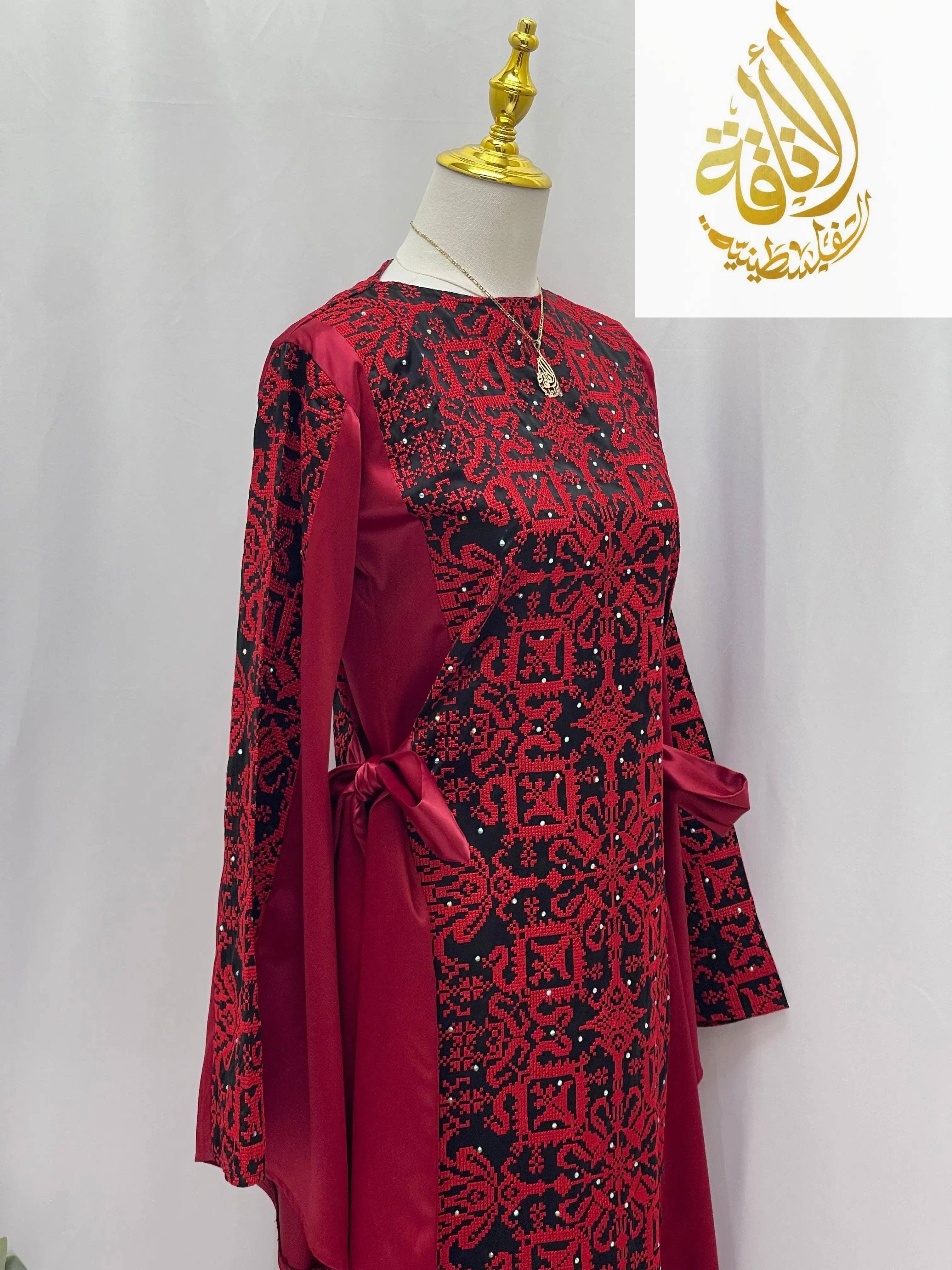 Palestinian Elegance - Wholesale Dress - Women's - Modern Zahra Embroidered Dress | Modest Palestinian Thobe8