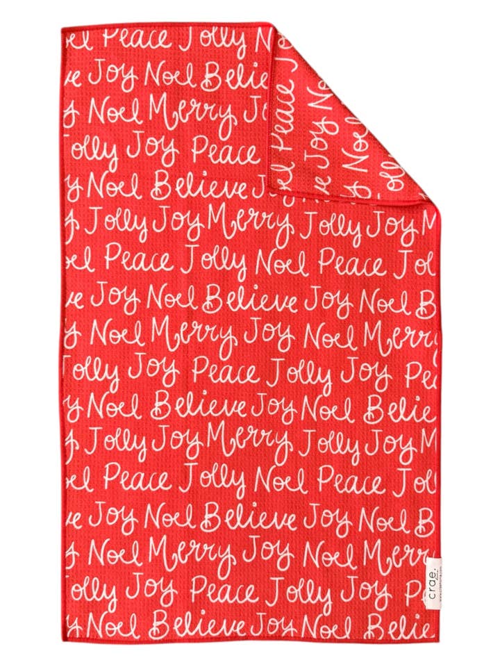 Seasons Greetings: Double-Sided Hand Towel for wholesale by Crae.Home