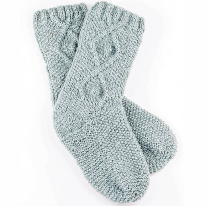 Brianna - Women's Wool Cable Knit socks for wholesale by Lost Horizons Knitwear – Ships from USA
