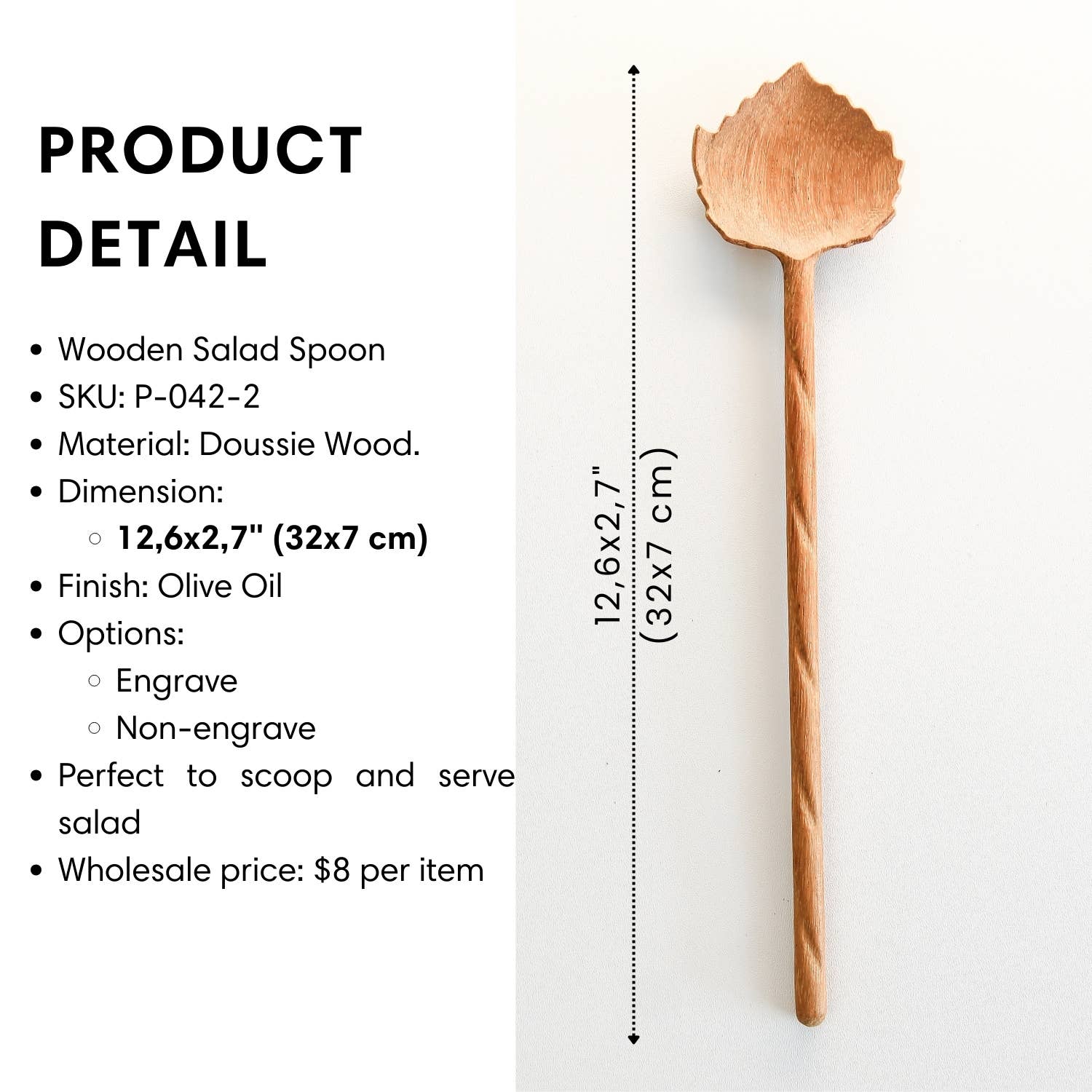 194 Craft House – Großhandel Servierbesteck – Holz-Salatzangen – Küchen-Servierbesteck9