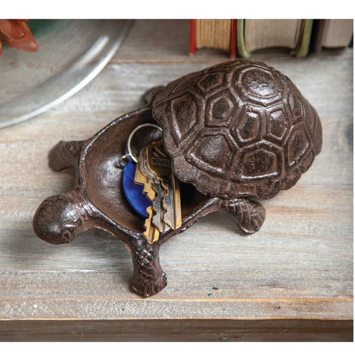 Manual Woodworkers and Weavers, Inc. - Wholesale Decorative Tabletop Object - Cast Iron Turtle Key Keeper S/20