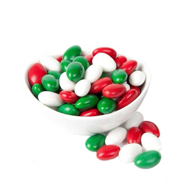 Sohnrey Family Foods LLC - Wholesale Hard Candy - Jordan Almonds Christmas Mix 4 oz1