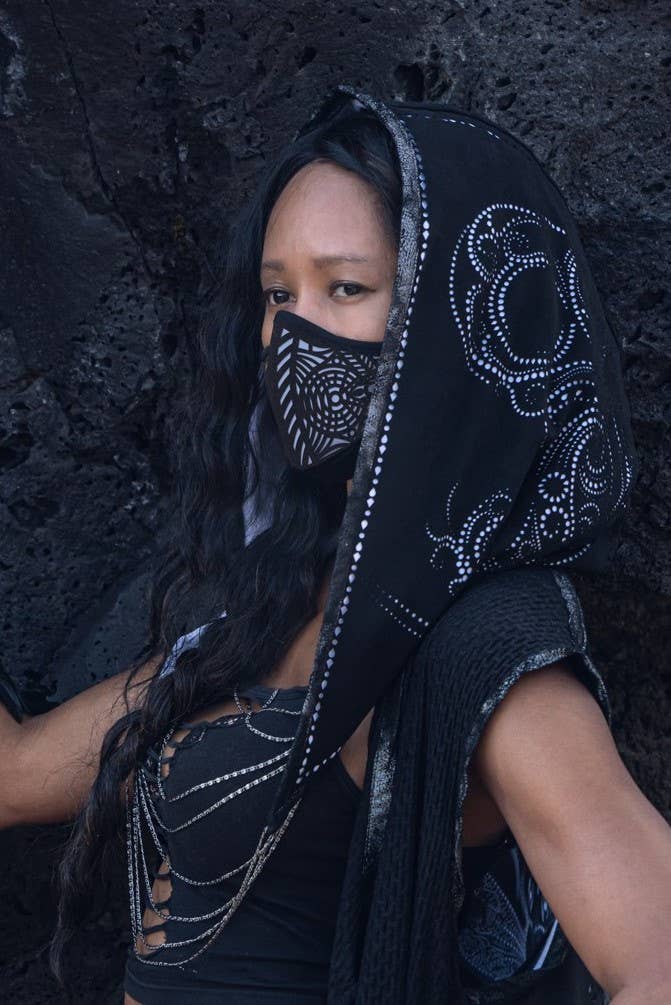 YOSHIZEN – Großhandel Mund-/Gesichtsschutz – Tribal Warrior Kaktus Ledermaske1