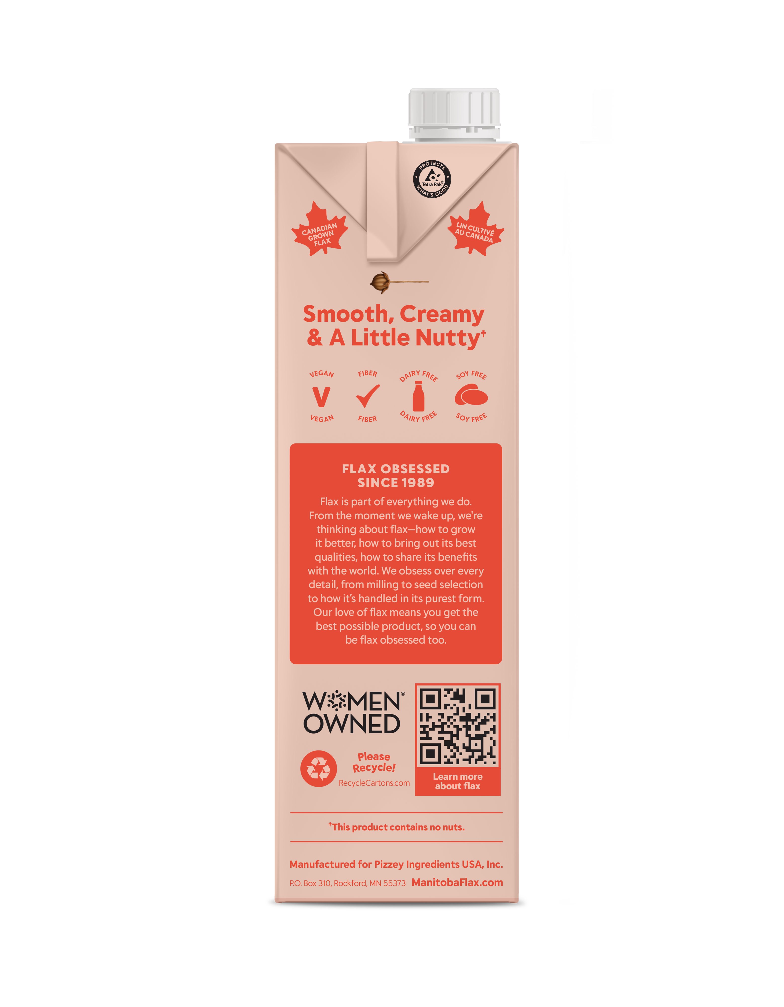 Manitoba Milling Company - Wholesale Non-Dairy Milk - Flax Milk, Unsweetened Vanilla (32 fl oz)2