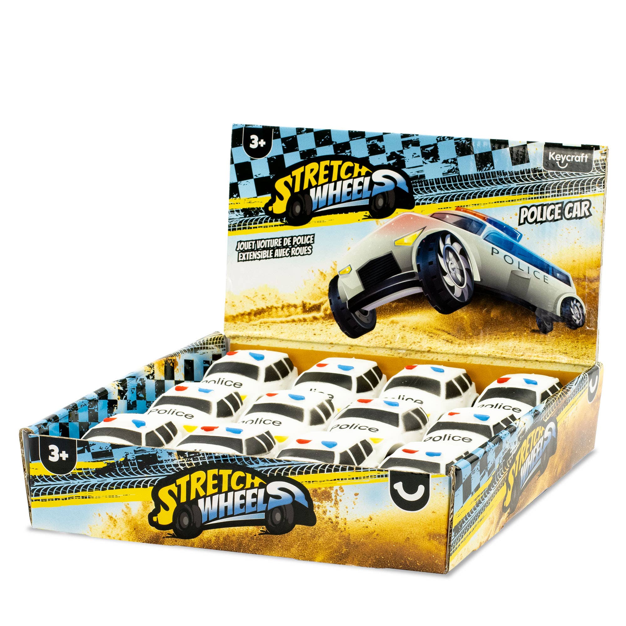 Keycraft - Wholesale Toy Car/Truck - Kids - Stretch Wheels Sensory Police Car Toy3