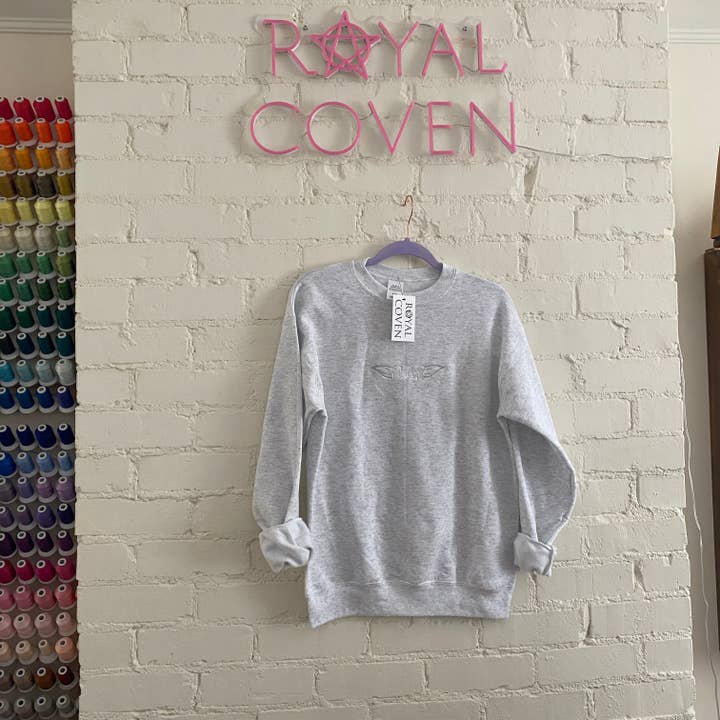 Grigio cenere - Maglione alieno «Baby» anni '90 per la vendita all'ingrosso da parte di Royal Coven