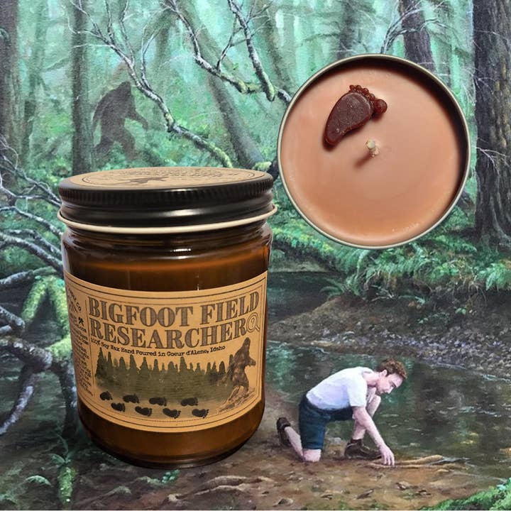 Wanderlust Folk - Wholesale Jar/Filled Candle - Bigfoot Field Researcher - USA MADE - Soy Wax Candles3