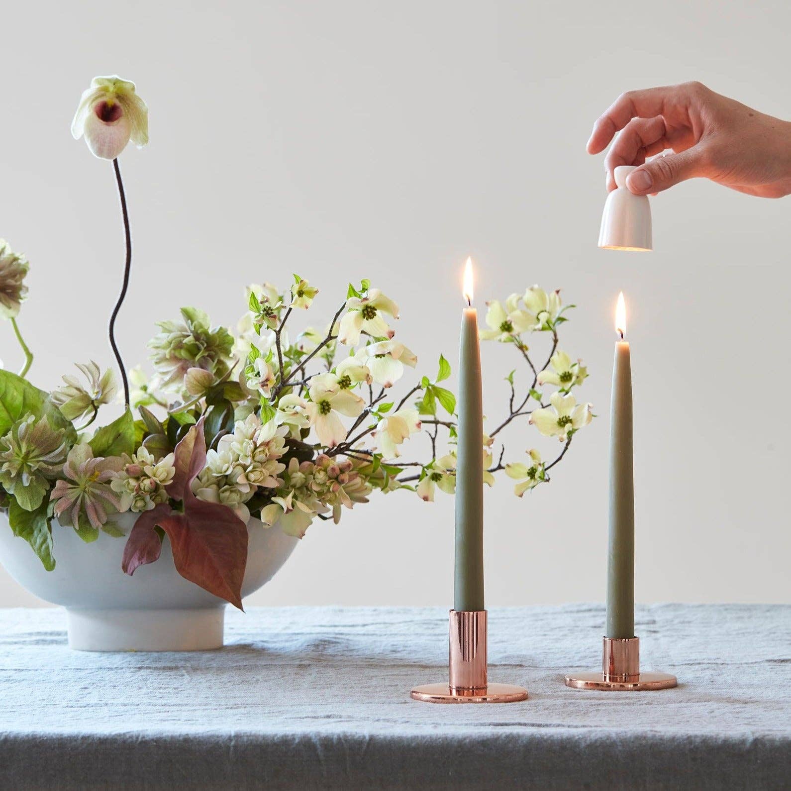 The Floral Society – wholesale Tapered candle/candlestick – Bayberry Scented Tapers1