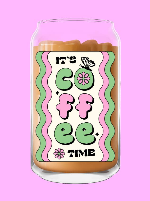 Het is koffietijd label glazen kan voor wholesale door Melting Hearts Co