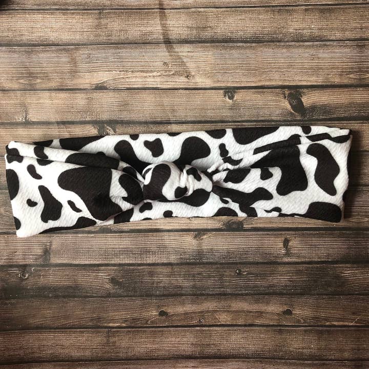 South Coast Sewn - Wholesale Fashion Headband - Women's - Cow Print Headband