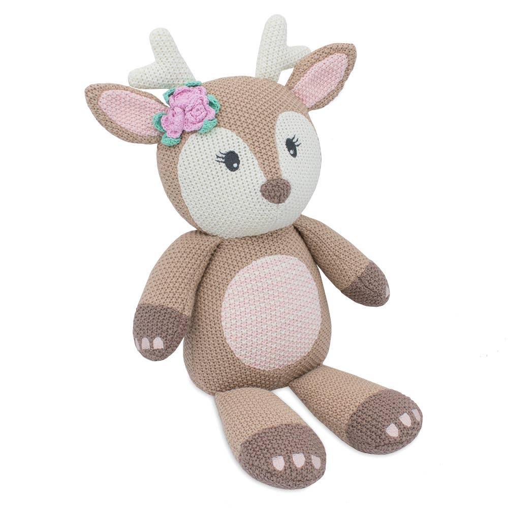 Living Textiles - Wholesale Stuffed/plush toy – Kids & baby - Ava the Fawn Knitted Toy1